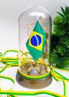 Luminária Redoma / Cúpula com Bandeira do Brasil Luzes de LED Quente