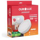Luminária Redonda Sobrepor LED 18 Watts 2700K Branco Morno OUROLUX