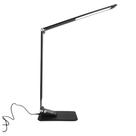 Luminaria Relogio Calendario Slim Touch Carrega Celular Led Dobravel Termometro Flexivel Despertador Alarme Executivo Mesa Casa Trabalho Home Office M