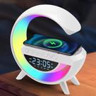 Luminária RGB Bluetooth FM Relógio Dig. e Carregador Indução