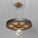 Luminária Roda De Carroça 1 Bocal 35 Cm 5 Peças 110/220 V Luminária Roda De Carroça 1 Bocal 35 Cm 5 Peças 110/220 V