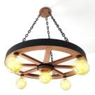 Luminária Roda De Carroça 5 Bocal 65 Cm Diâmetro 110/220 V Luminária Roda De Carroça 5 Bocal 65 Cm Diâmetro 110/220 V
