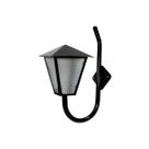 Luminária Romana Braço Curvo Parede Alumínio Preto 56x31cm Luminária Romana Braço Curvo Parede Alumínio Preto 56x31cm