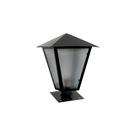 Luminária Romana Parafusar No Muro Alumínio Preto 31cm
