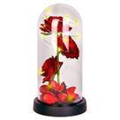 Luminária Rosas Na Cúpula Com Led Redoma Arranjo Floral - Kadê