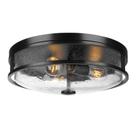 Luminária Rosient 16" Flush Mount Seed-Glass Black