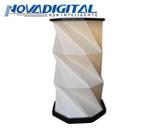 Luminária Rotativa Dobrável Branco Quente Branco Frio bateria Usb- Novadigital COR:PRETO