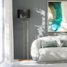 Luminária Salone em Aço Resistente Bivolt Champanhe e Preto