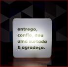 Luminária Slim Box Entrego e Agradeço Luminária Slim Box Entrego e Agradeço