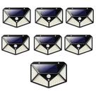 Luminaria Solar 100 Led Sensor Movimento Kit 7 Und Spot