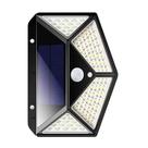 Luminaria Solar 100 Leds Sensor Presença 3 Funçoes Kit 2 Uni Iluminaçao Exterior Rua Casa Segurança Luz A prova dagua