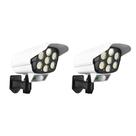 Luminaria Solar 2 Unidades Camera Falsa 77 Leds 3 funções Controle Remoto Sensor de Proximidade Dummy
