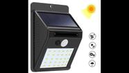Luminaria Solar 20 Leds Com Sensor De Presença Automático