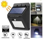 Luminaria solar 30 leds recarregavel a luz solar com sensor de presença