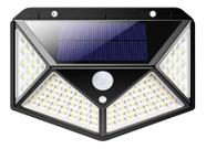 Luminária Solar 4 Placas 100 Leds Operação de Parede