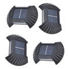 Luminaria Solar Arandela De Parede Kit 4 Und Economica Balizador Spot Iluminaçao Ambiental Garagem Quintal Jardim Casa Escadas Luz Resistente