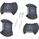 Luminaria Solar Arandela Parede Spot Balizador Kit 4 Und Resistente Decorativo Iluminaçao Jardim Quintal Casa Luz Segurança