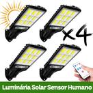 Luminária Solar com Sensor de Movimento Jardim, Quintal, Varanda