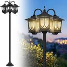 Luminária Solar de Poste Joyoowild 185 cm 3 Cabeças à Prova d'Água