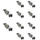 Luminaria Solar Dummy Camera Falsa Kit 10 Uni 30w Controle Sensor Proximidade Movimento Iluminaçao Luz Casa Garagem