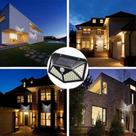 Luminária Solar Parede 100 led Sensor Presença