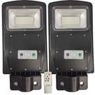 Luminaria Solar Poste 60w Led 2 und Controle e Sensor de Movimento Jardins Areas Externas Iluminaçao Rua