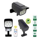 Luminaria solar presença controle sensor remoto parede