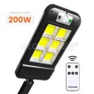Luminária Solar Refletor Poste 200w Potente Controle Remoto 12h Preta