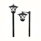 Luminária Solar Retrô Para Jardim, Poste De Luz LED Externo Com Sensor Automático, Coluna Decorativa