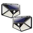 Luminaria Solar Sensor Presença Detecta Movimento 100 Leds 3 Funções A prova dagua Iluminaçao Exterior Casa Rua Jardim Quintal