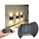 Luminaria Solar Spot Balizador Arandela de Parede Resistente Enfeite Luz Rua Escada Quintal Jardim Garagem Casa Decoraçao Led