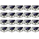 Luminaria Solar Spot Balizador Kit 20 Uni 100 Led 3 Funçoes Iluminaçao Lampada Decoraçao Segurança Quintal Varanda Decoraçao Jardim