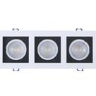 Luminária spot frame embutir quadrado recuado led 3xmr16 15w