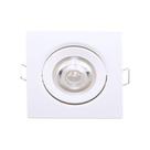 Luminária Spot Kian MR11 Quadrado LED Fênix II Alt: 4,3cm Comp.: 7,5cm Larg: 7,5cm 3W 3000K Amarela.