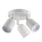 Luminária spot led direct mr16 base circular 3x4w - branco