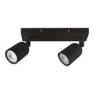Lumínaria spot led direct mr16 base linear 2x4w preto Lumínaria spot led direct mr16 base linear 2x4w preto