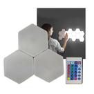Luminária Spot sem Fio RGB 3 Peças com Controle Remoto