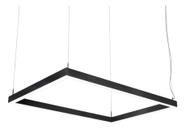 Luminária Squadra Perfil 60x60cm Led Quadrado Cabo Suspenso