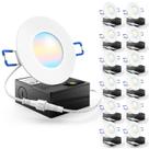 Luminária Sunco Lighting 3" LED embutida selecionável CCT