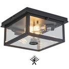 Luminária Tarentlight F2301MS Sensor de movimento preta 28x14cm