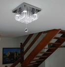 Luminária Teto Cristal Acrílico Design Sofisticado Para Sala