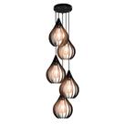 Luminária Teto Lustre Pendente Balcão Cozinha Sala 5 Chile Cor:preto