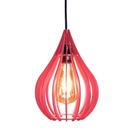 Luminária Teto Lustre Pendente Balcão Cozinha Sala Chile Cor:vermelho