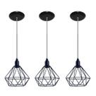 Luminária Teto Pendente Aramado Diamante 03 un