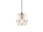 Luminária Teto Pendente Aramado Grid Industrial E27 - Taschibra