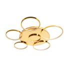 Luminária Teto plafon Anéis De Led Redondo dourado