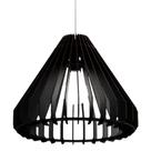 Luminária Teto tipo Pendente CONE MDF - Completa - Cor: Preta Luminária Teto tipo Pendente CONE MDF - Completa - Cor: Preta