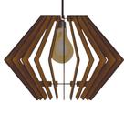 Luminária Teto Tipo Pendente Diamante Mdf Completa - Cor:mdf Marrom Luminária Teto Tipo Pendente Diamante Mdf Completa - Cor:mdf Marrom