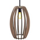 Luminária Teto tipo Pendente IMPERIAL MDF - Completa - Cor: Marrom