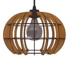 Luminária Teto tipo Pendente MAGNÉTICA MDF - Completa - Cor: Marrom